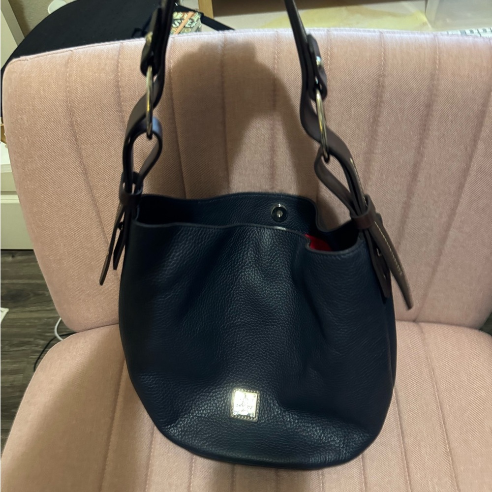 Dooney & Bourke Dark Blue Leather Shoulder Bag